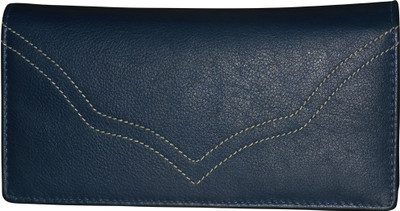 

Style 98 Women Casual Blue Genuine Leather Wrist Wallet(7 Card Slots)