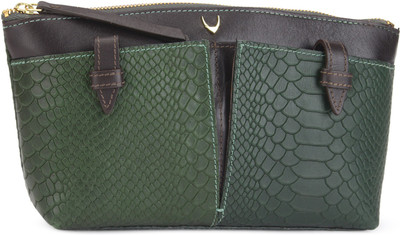 

Hidesign Casual Green Clutch