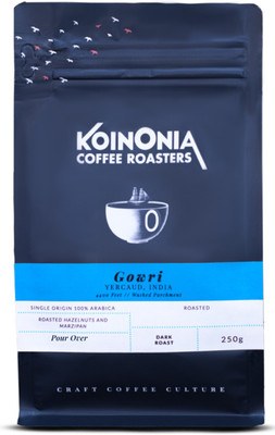 

Koinonia Coffee Roasters Gowri Estate Arabica Grind size: Pour Over Roast & Ground Coffee 250 g(Hazelnut Flavoured)