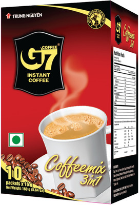 

G7 3 in 1 Instant Coffee -Vietnamese Premium Gourmet Coffee Premix- 10 Sachets- Soluble Coffee-Non Dairy Creamer- Sugar- 160 Grams … Instant Coffee 160 g