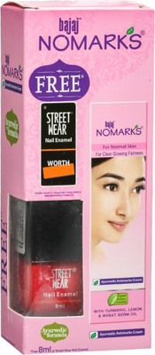 

Bajaj Nomarks Fairness Cream for Normal Skin 25g with Street Wear Nail Enamel 8ml(Set of 2)