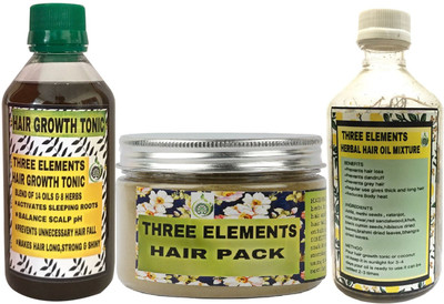 

Three Elements HAIR GROWTH KIT FOR HAIR GROWTH(Set of 3)