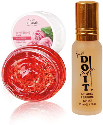 

Avon Anew Natural Face care Whitening Mask -Rose Petal (75 g) with one do it perfume 30 ml(Set of 2)