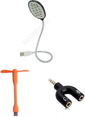

MINIFOX Laptop Usb Light, Usb Fan, Spittler Combo Set