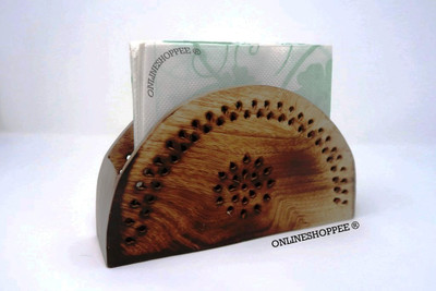 

Onlineshoppee 1 Compartments Wood Napkin Holder(Brown)