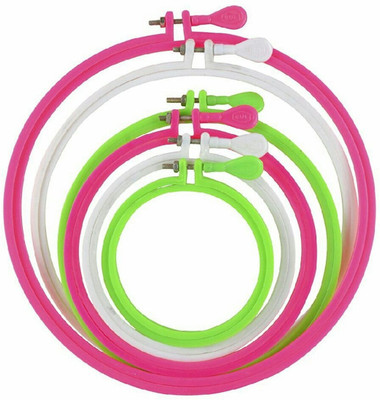 

Haryana Craft Plastic Embroidery Hoops Rings or Frame set of 6((Multi Color, 9 inch , 8 inch , 7 inch , 6 inch ,5 inch , 4 inch) Embroidery Hoop Embroidery Hoop(Pack of 6)