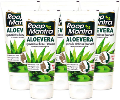 

Roop Mantra Aloe Vera Face Wash 50ml, Pack of 5 - Facewash for Acne & Pimples Face Wash(50 ml)