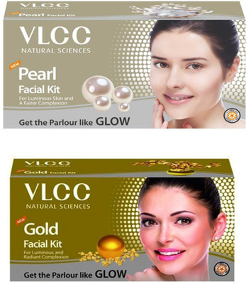 

VLCC Original Gold and Pearl Facial Kit 120 g(Set of 2)