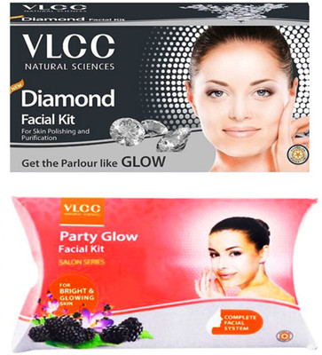 

VLCC Original Diamond and Party Glow facial Kit 120 g(Set of 2)