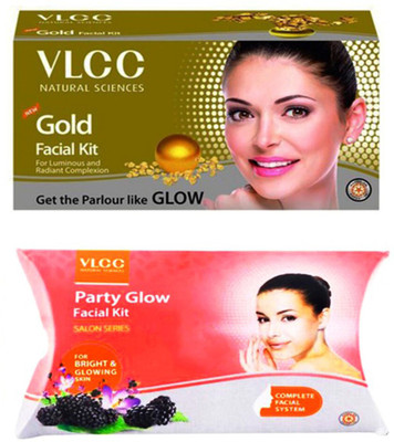 

VLCC Original Gold and Party Glow Facial Pack 120 g(Set of 2)