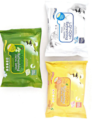 

London Refreshing Facial Wipes(Pack of 75)