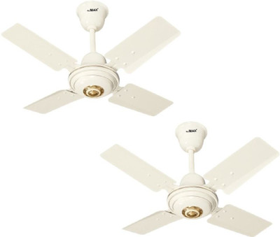MinMAX 600MM 4 Blade Ceiling Fan(Ivory, Pack of 2)