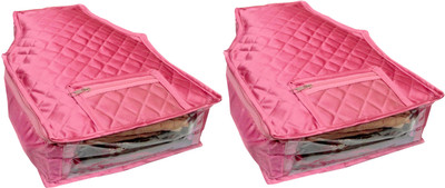 

Afrose High Quality Multipurpose Satin Plain Blouse Cover 2PC Capacity 10-15 Units Saree/Blouse Each(Pink)