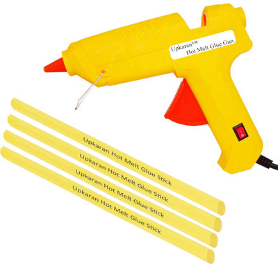 

Upkaran 4 Hot Melt Glue sticks with Heavy Duty 60 Watt Standard Temperature Corded Glue Gun(11 mm)