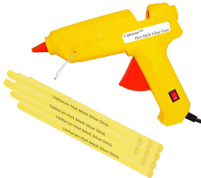 

Upkaran 9 Hot Melt Glue sticks with Heavy Duty 60 Watt Standard Temperature Corded Glue Gun(11 mm)