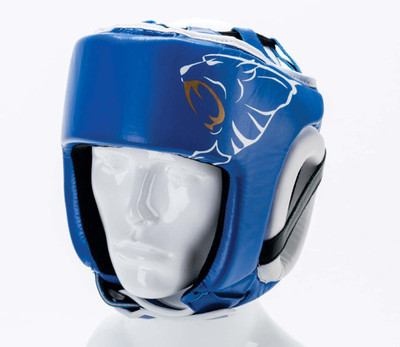 

CARBON CLAW HEADGUARD LEATHER NO CHEEK Boxing Head Guard(S, Blue)