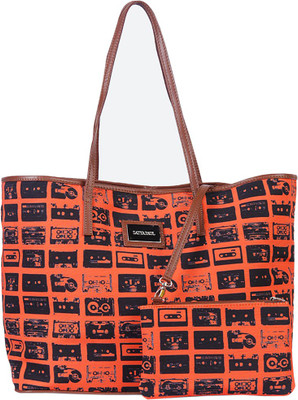 

Satya Paul Hand-held Bag(Black, Orange)