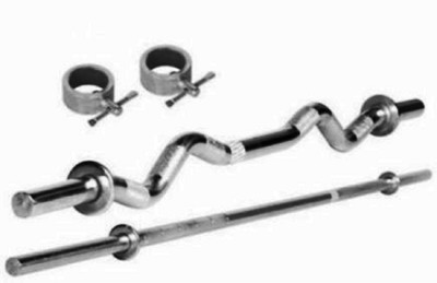 

Arnav Home Gym Combo of 3 Ft. Stright Rod, 3 Ft. Curl/ Bend Rod Gym & Fitness Kit