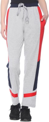 69GAL Solid Women Red, Black, Grey Track Pants