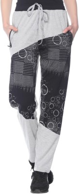 69GAL Solid Women Black, Grey Track Pants