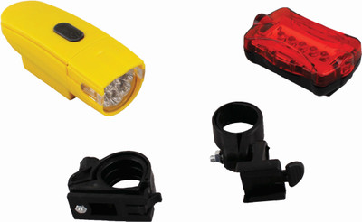 

Asraw 8 LED BICYCLE HEADLIGHT WITH 5 LED WARNING LIGHT LED Front Rear Light Combo(Multicolor)