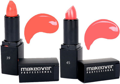 

Makeover Professional Lipstick ( Flamingo 39 , Coral Pink 45 )(Coral Pink, Flamingo)