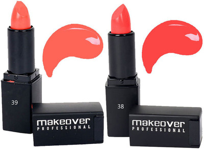 

Makeover Professional Lipstick ( Flamingo 39 , Sunset 38 )(Flamingo, Sunset)