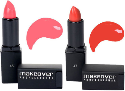 

Makeover Professional Lipstick ( Rose Blossom 46 , Nude Brown 47 )(Rose Blossom, Nude Brown)