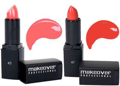 

Makeover Professional Lipstick ( Coral Pink 45 , Nude Brown 47 )(Coral Pink, Nude Brown)
