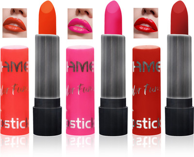 

ISHME lipstic orange red pink 3pc pack(orange, red, pink)