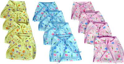 

PEUBUD Reusable Washable Printed Cotton Cloth Diaper /Langot / Nappy for baby (0-9 Months Pack of 06, Blue;pink;yellow