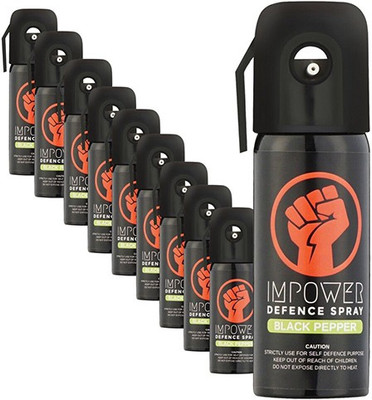 

IMPOWER Self Defence Black Pepper Spray Pepper Stream Spray