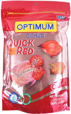 

ROYAL PET Optimum Cichlid Quick Red 300g | Small Pellet | Floating Type | Non-Water Fouling | For All Cichlid Fishes | 300 g Dry Fish Food