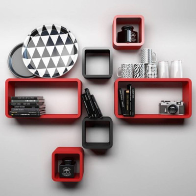 

A.S Wood Wooden Wall Shelf(Number of Shelves - 6)
