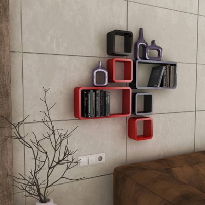 

A.S Wood Wooden Wall Shelf(Number of Shelves - 6)