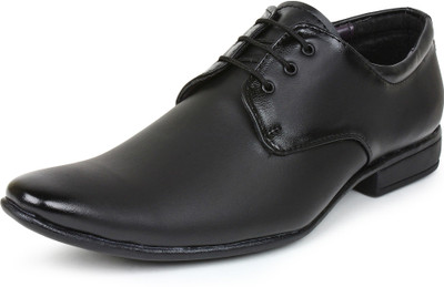 

BUWCH Men Formal Synthetic Leather Black Shoe , Office Shoe , Corporate Shoe Derby For Men(Black
