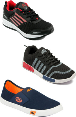 

Asian Men Casual & Running Shoes Combo Pack of 3 Running Shoes For Men(Multicolor