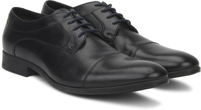 

Clarks Banfield Cap Black Leather Lace Up For Men(Black