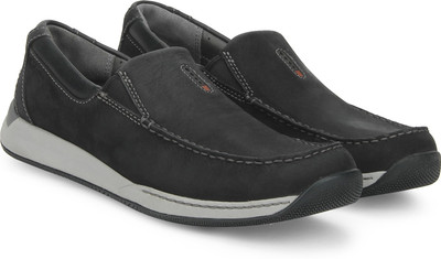 

Clarks Javery Easy Black Nubuck Loafers For Men(Black