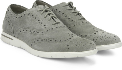 

Clarks Denner Limit Sage Suede Corporate Casuals For Men(Grey