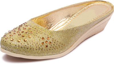 Style Height Women's Gold Casual Bellies/Flats/Ethnic Sandals Bellies For Women(Gold