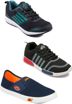

Asian Men Casual & Running Shoes Combo Pack of 3 Running Shoes For Men(Multicolor