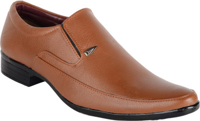 

ASF SHOE Formal mens brown shoe Slip On For Men(Tan