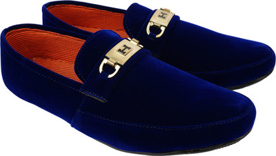 

AMJ Blue Casual, Party Fabric Loafer for Men Loafers For Men(Blue