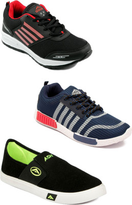 

Asian Men Casual & Running Shoes Combo Pack of 3 Running Shoes For Men(Multicolor
