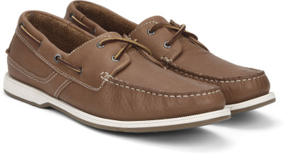 

Clarks Fulmen Row Tan Leather Boat Shoes For Men(Brown