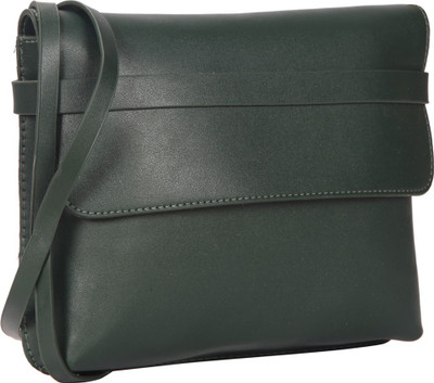

Bagkok Women Casual Green PU Sling Bag
