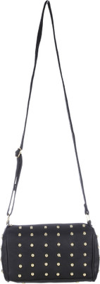 

divi divine Women Casual Black PU Sling Bag