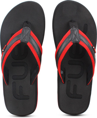 

Fuel Men's & Boy's Stylish Flip Flops, Black & red