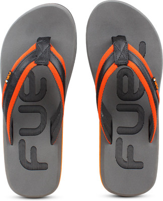 

Fuel Men's & Boy's Stylish Flip Flops, Grey & orange